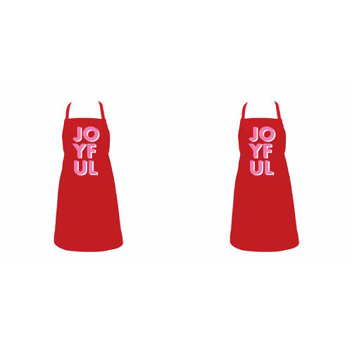 2PK Annabel Trends Cotton Screen Print Apron 60x80cm Christmas Joyful
