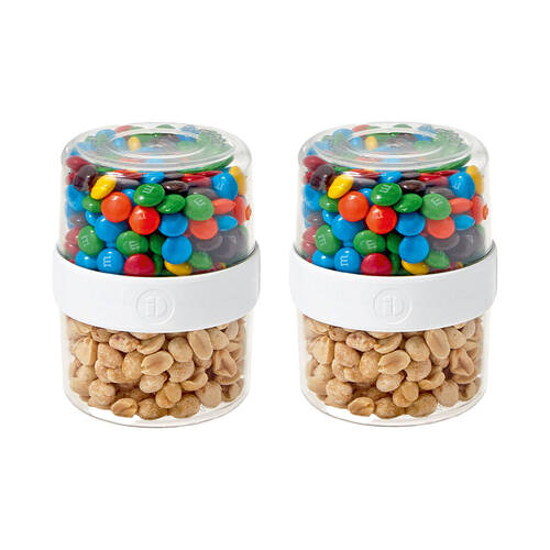 2PK iDesign Fresh Stack N Snack Double Sided Food Container Clear - Small