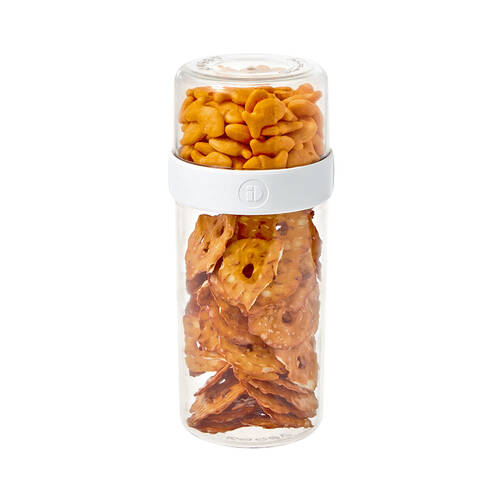 iDesign Fresh Stack N Snack Double Sided Food Container Clear - Large