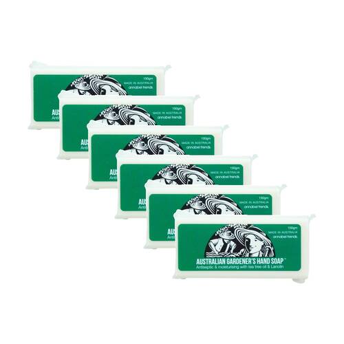 6PK Annabel Trends Australian Gardeners Hand Soap W/ Tea Tree Oil & Lanolin 150g