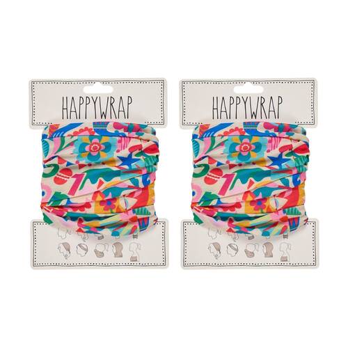 2PK Annabel Trends Happywrap Women's Hair Accessory 50x25cm Fiesta