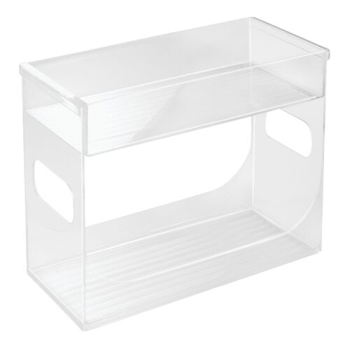 iDesign Linus 26x21.6cm Two Tier Spice Rack - Clear