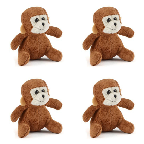 4PK Living Nature Jungle Mini Buddies 10cm Animal Plush Kids Toy 0+ Assorted