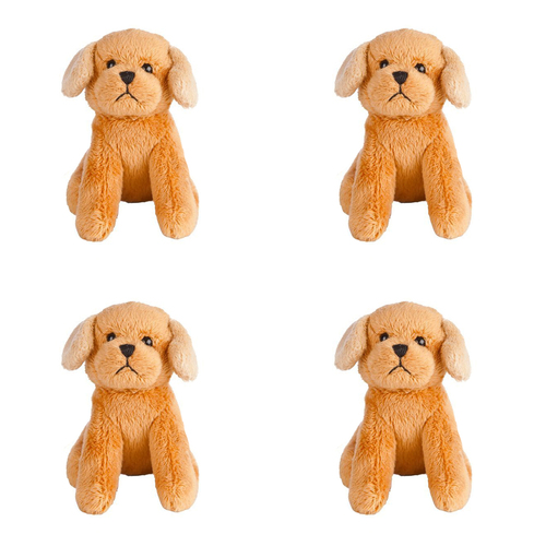 4PK Living Nature Mini Buddies 10cm Puppy Kids Animal Plush Assorted 0+