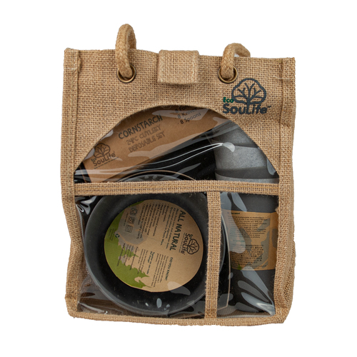 37pc Eco Soulife All Natural Outdoors Camping Picnic Set Charcoal