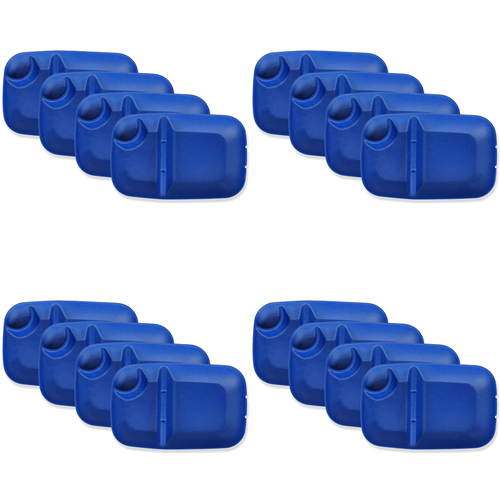 4x 4pc EcoSouLife Bamboo Reusable BBQ Plate Sky Blue