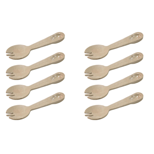 2x 4pc EcoSouLife Reusable Rice Husk Soul Dining Spork