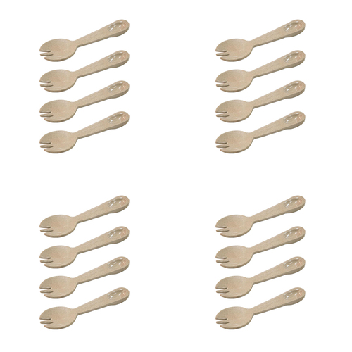 4x 4pc EcoSouLife Reusable Rice Husk Soul Dining Spork