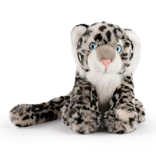 Living Nature 20cm Sitting Snow Leopard Animal Plush Toy Kids 0m+
