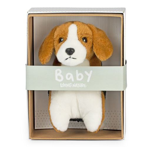 Living Nature 21cm Baby Beagle Kids Stuffed Toy - Brown