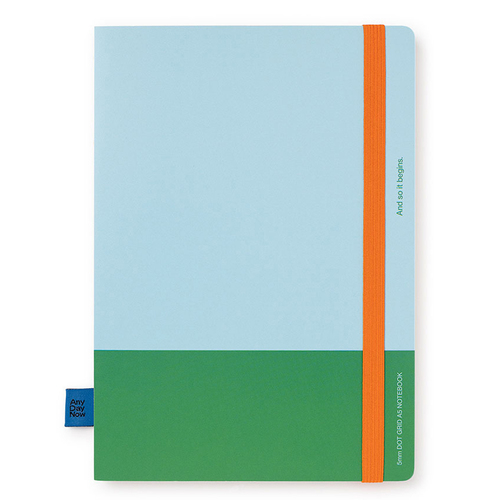 Any Day Now A5 Bound Ruled 80gsm Paper Notebook - Green & Mint