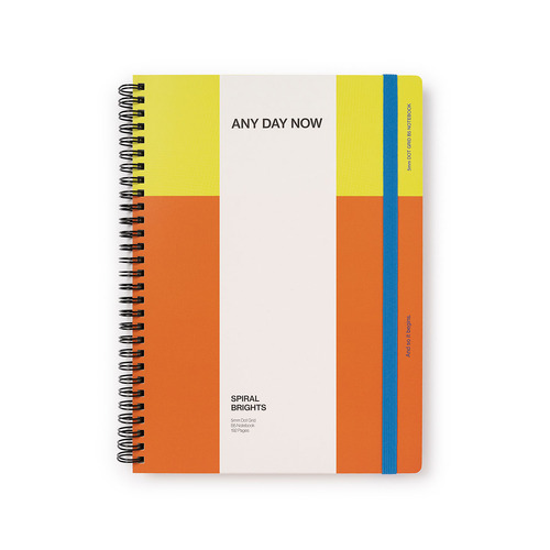 Any Day Now Dot Grid B5 Spiral Notebook 80gsm Paper - Yellow & Orange