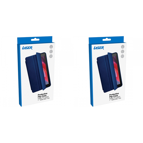 2PK Laser 7" Flip Case Cover For MID-785 Android Tablet - Navy