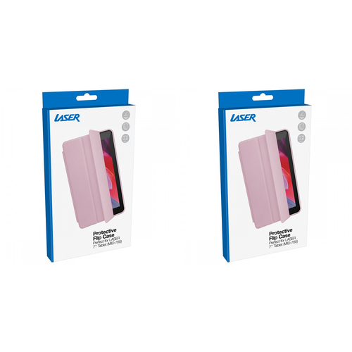 2PK Laser 7" Flip Case Cover For MID-785 Android Tablet - Pink