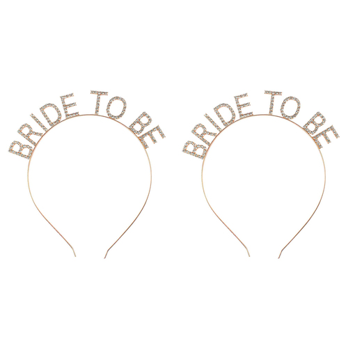 2PK Bride To Be Rose Gold Ladies Headband Hens Party Gift