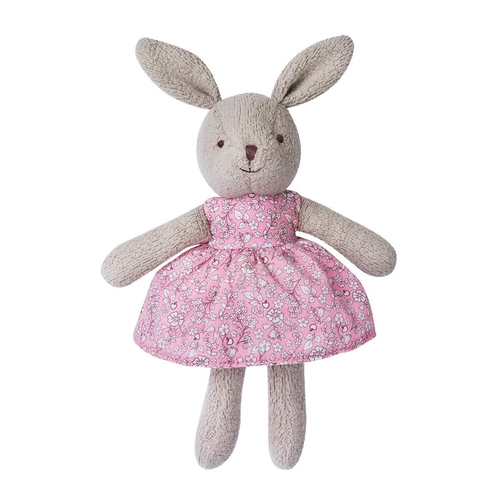 Apple Park Cotton 26cm Little Plush Bunny Kids Cuddle Toy Grey 0+