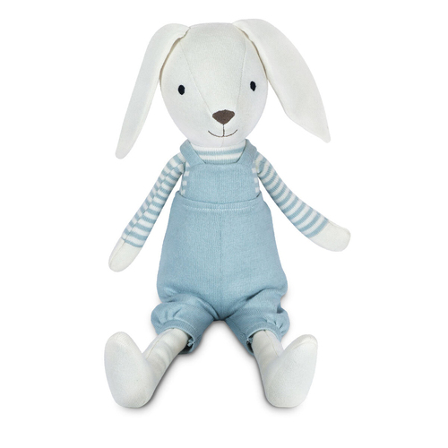 Apple Park Cotton 42cm Finn Organic Knit Bunny Kids Plush Cuddle Toy 0+