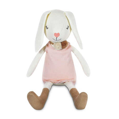 Apple Park Cotton 42cm Charlotte Organic Knit Bunny Plush Cuddle Toy 0+