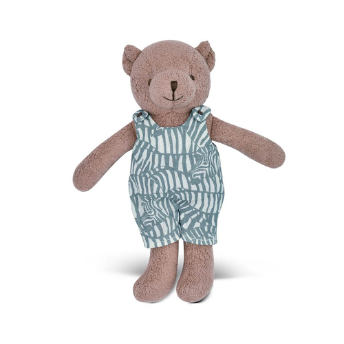 Apple Park Cotton 22cm Zebra Print Cocoa Bear Kids Plush Cuddle Toy 0+