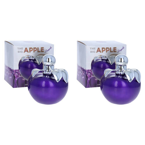 2PK The Big Apple Purple Apple EDP Eau De Parfum Spray For Women 100ml