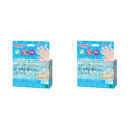 2PK Aquabeads Nail Refill Kit Unicorns Kids/Childrens Toy 4+