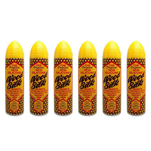 6PK The Original Non Silicone Wood Silk Spray 225ml Cleaner