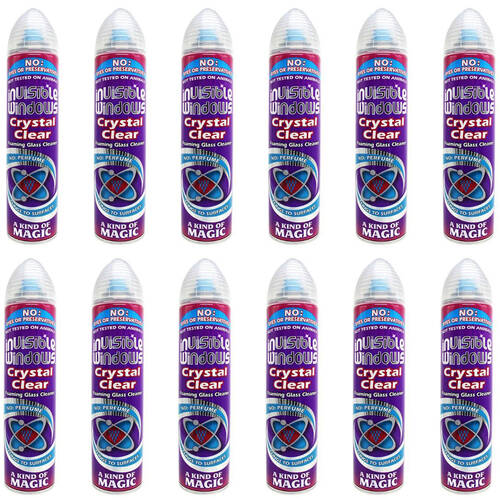 12PK Aristowax Invisible Windows Foaming Glass Cleaner 300ml