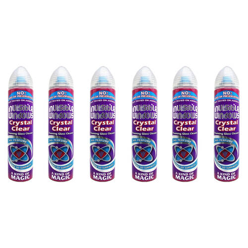 6PK Aristowax Invisible Windows Foaming Glass Cleaner 300ml