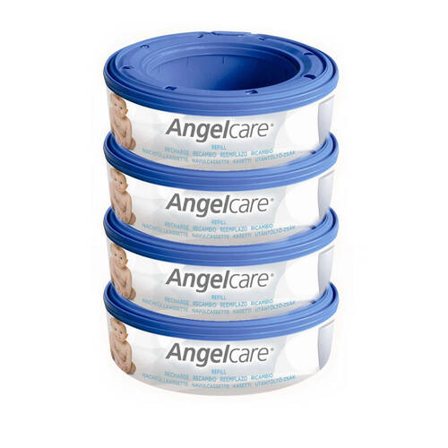 Angelcare 4PK Baby Nappy Diaper Disposal Cassette Refills