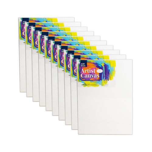 10PK Art Boxd 24cm Thins Artist Acrylic & Oil Painting 280gsm Canvas - White