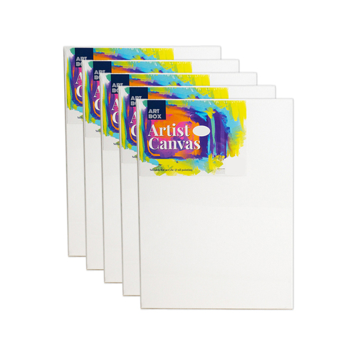 5PK Art Boxd 40cm Thins Artist Acrylic & Oil Painting 280gsm Canvas - White