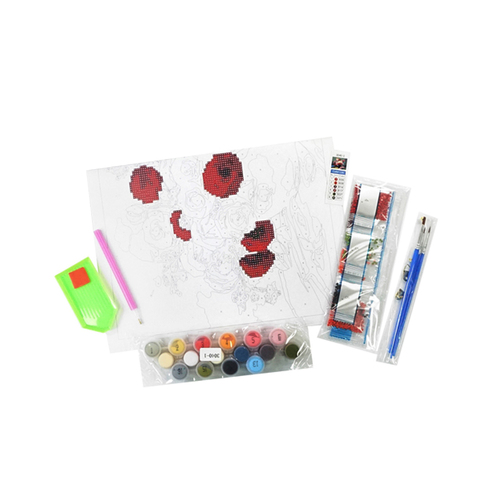 Art Boxd 2-in-1 Canvas Colour By Number & Diamond Art - Flowers