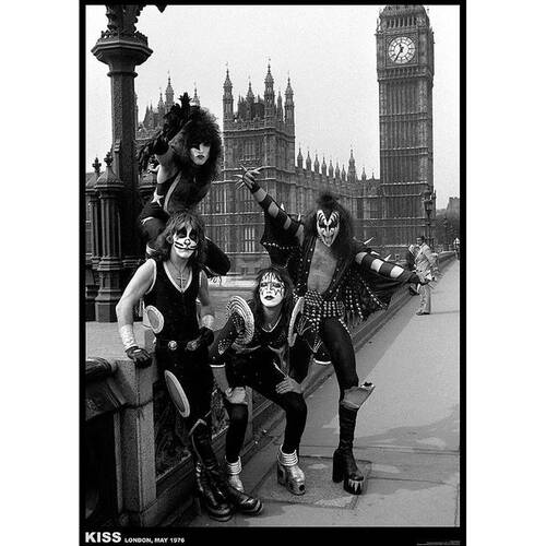 Kiss London, May 1976 Europe Poster 59.5 x 80.5cm Black and White