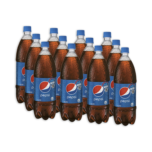 12pc Pepsi Cola Flavoured Soft Drink Bottles 1.25L