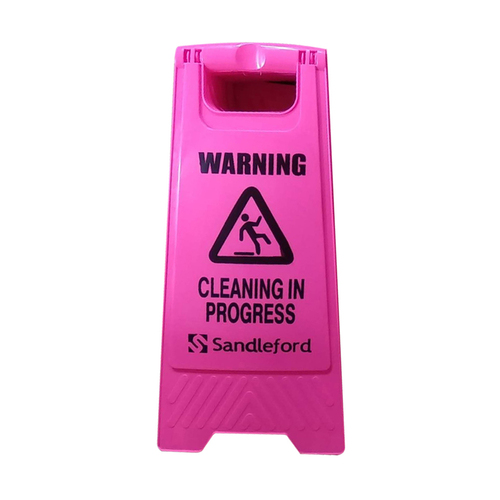 Sandleford Cleaning in Progress A-Frame Sign Pink