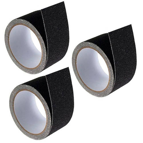 3x 48mm x 3m Black Anti-Slip Sticky Tape for Floor/Stairway Steps