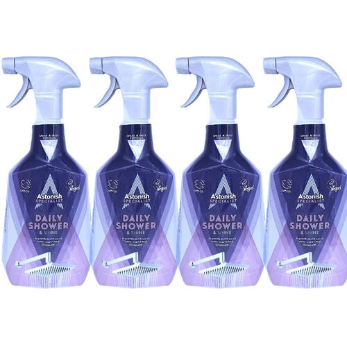 4PK Astonish Specialist Daily Shower & Shine Shower Cleaner 750ml - Purple