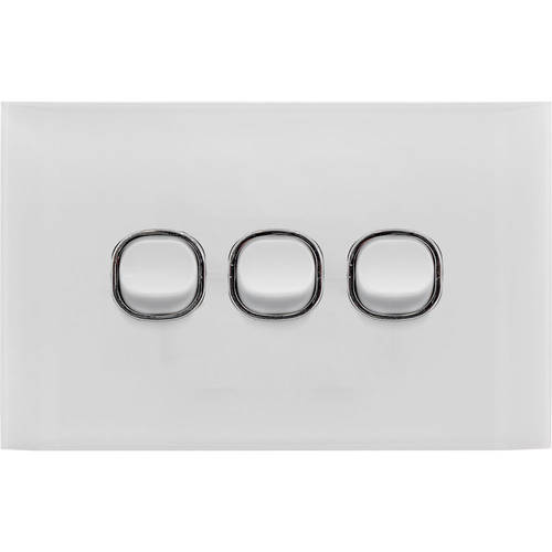 Doss Acrylic Wall Plate 3 Gang Light Switch