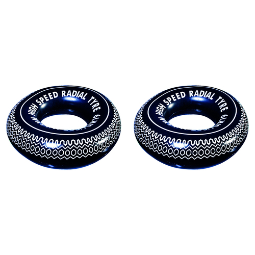2x Airtime 90cm Swim Ring Tyre Pool Floater Kids/Adults - Blue/White