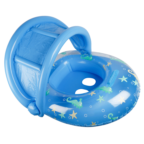 Airtime Sealife 90cm Canopy Float Inflatable Raft Baby/Toddler - Blue