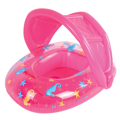 Airtime Sealife 90cm Canopy Float Inflatable Raft Baby/Toddler - Pink