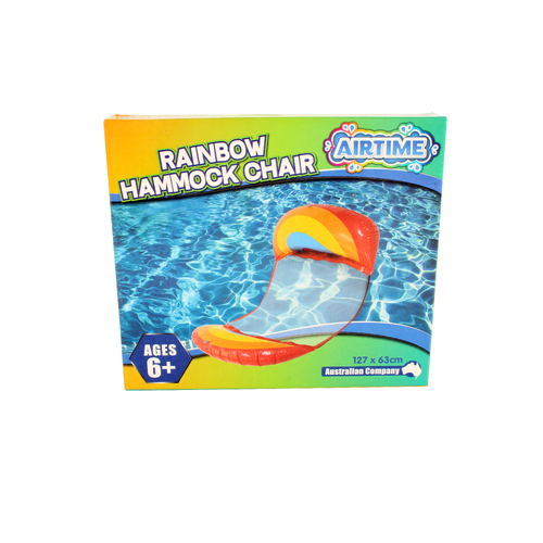 Airtime 127x63cm Rainbow Hammock Chair Beach/Pool Lounge