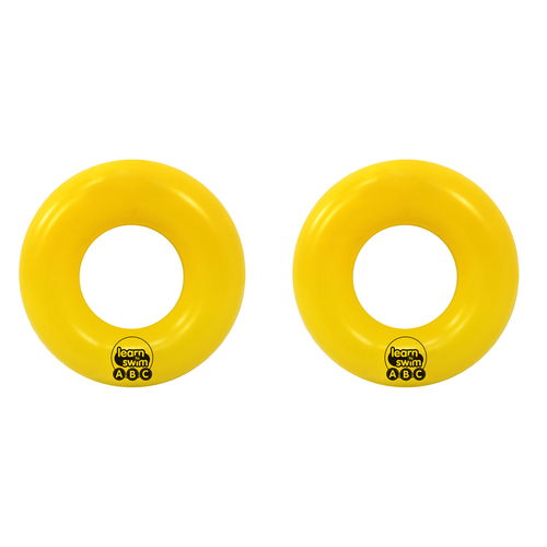 2x Airtime Step-B 49cm Swim Ring Floater Kids/Children 3-6y - Yellow