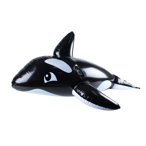 Airtime 150x35cm Inflatable Whale w/ Handles - Black