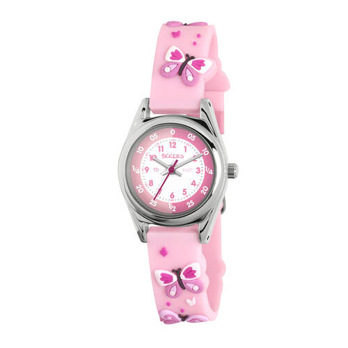 Tikkers Time Teacher Football Dial Watch with 3D Straps - Blue/Sky Blue