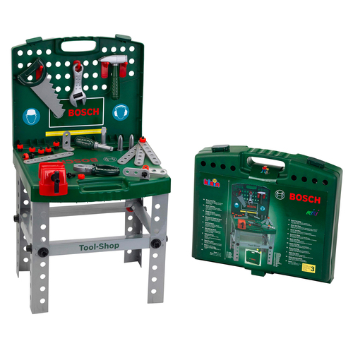 Bosch 76cm Transportable Tool Shop Foldable Workbench Case Toy 3+