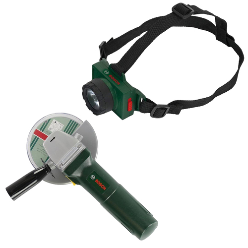 Bosch Klein Mini Kids Toy Head Lamp & Angle Grinder 3y+