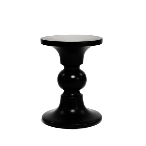 Rayell Braque 39cm Timber Side Table Decor - Black