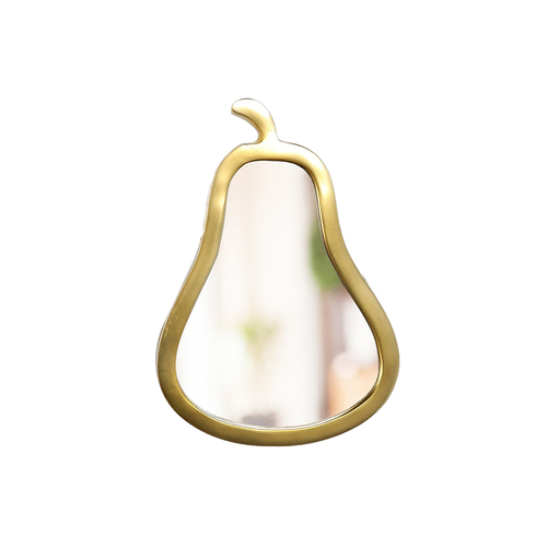 Rayell 32cm Aluminium Wall Mirror Poire Home Decor - Gold