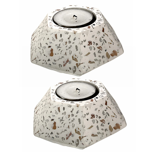 2PK Maine And Crawford Terrazzo Candle Holder 10Cm Modern Decorative Accent